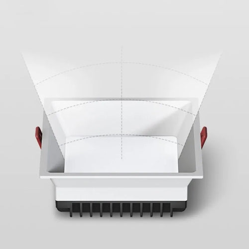 Quadratische dimmbare LED-Deckenleuchte zum Einbau - vue 3 sur 6