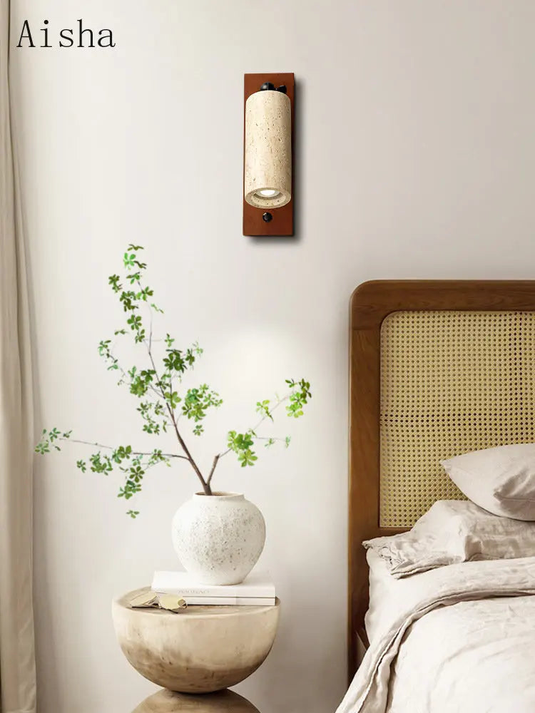 applique murale vintage wabi-sabi avec interrupteur design intérieur - vue 5 sur 8
