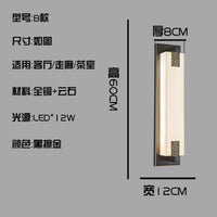 Moderne Wandleuchte aus chinesischem Marmor mit Knoten und LED-Licht