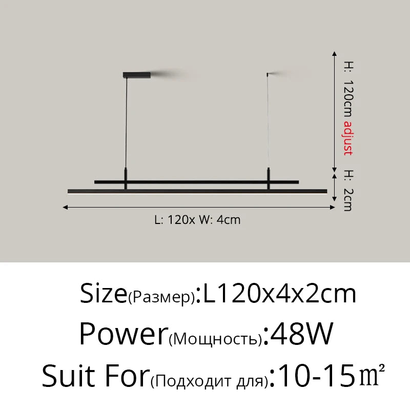 lustre à led nordique design pour éclairage intérieur moderne - vue 18 sur 18