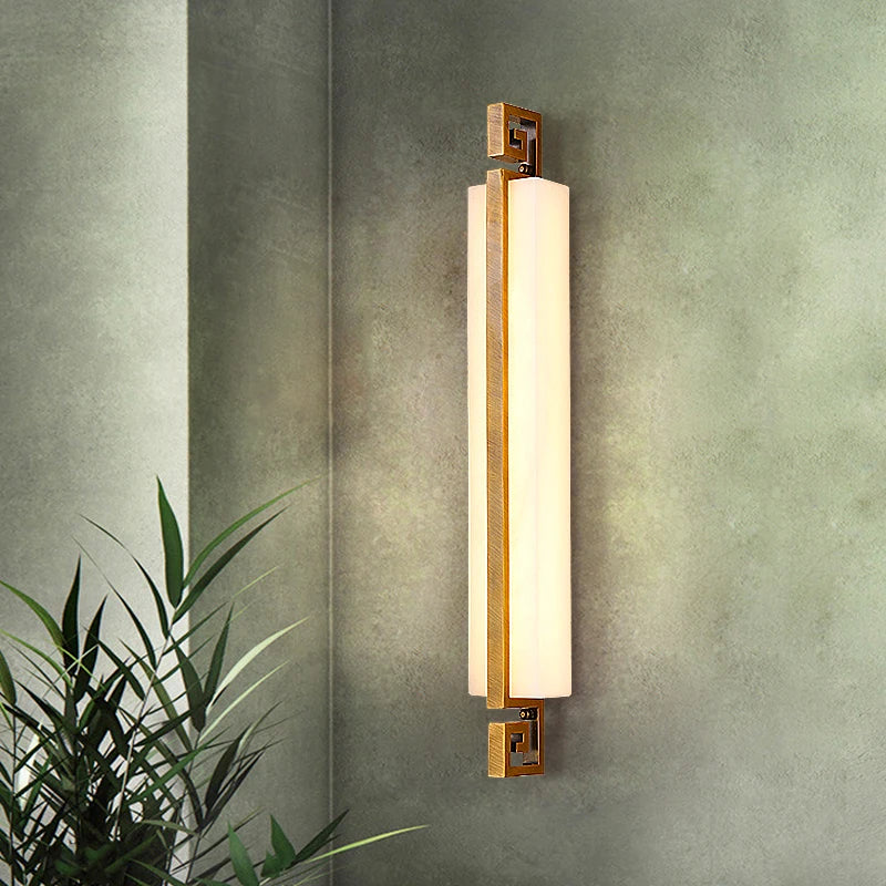 applique murale en marbre et cuivre moderne design élégant - vue 4 sur 7