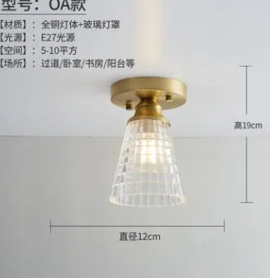 Nordische LED-Deckenleuchte Vintage aus Glas für modernes Interieur - vue 9 sur 18