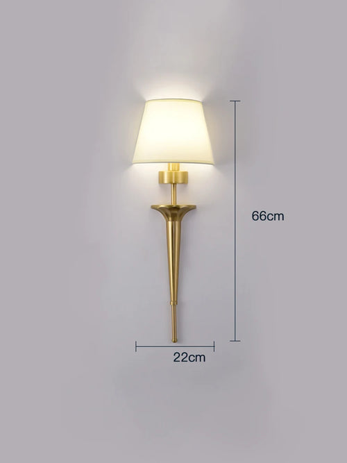 Klassische LED-Wandleuchte aus Kupfer für stilvolle Wohnraumdekoration - vue 6 sur 7