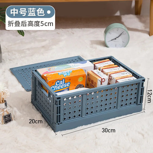 Collapsible Desktop Storage Box, Student Cosmetics Basket, Simplicity, Household, Dormitory, Stationery, Sundry, Small - vue 8 sur 18