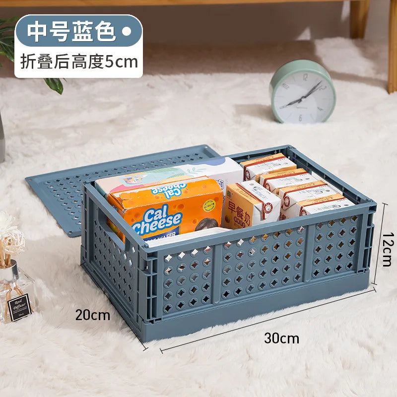 Collapsible Desktop Storage Box, Student Cosmetics Basket, Simplicity, Household, Dormitory, Stationery, Sundry, Small - vue 7 sur 18