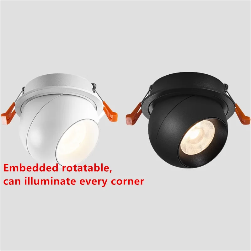 downlights led rotatifs intégrés anti-éblouissement pour éclairage domestique - vue 3 sur 5