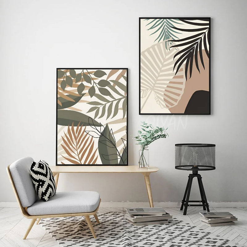 affiche papier palmier décoration artistique pour intérieur