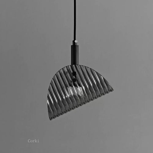 suspension design art déco en verre avec gradation modifiable