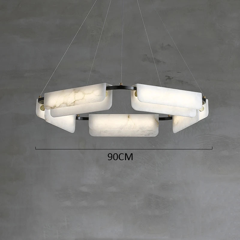 suspension en marbre espagnol de luxe en bronze - vue 6 sur 7