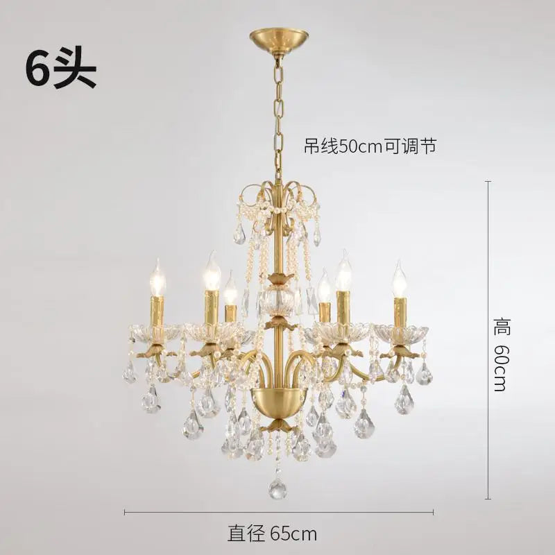 lustre moderne en or avec éclairage tube led et cristal - vue 10 sur 13