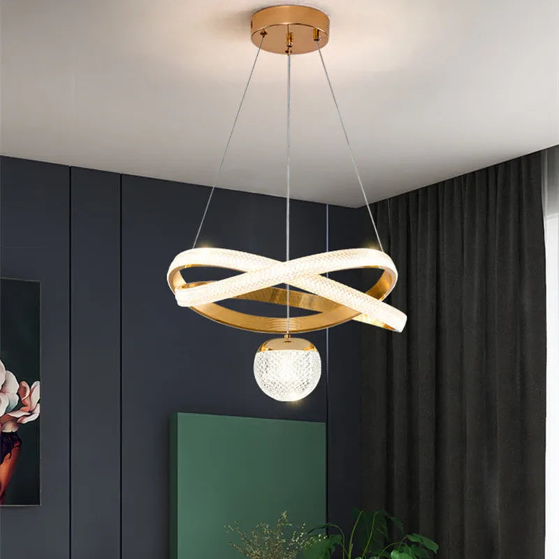 lustre moderne design minimaliste à trois têtes élégant et léger - vue 6 sur 15