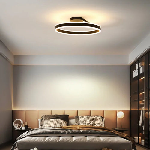 Nordischer LED-Kronleuchter mit verstellbarem Ring - vue 4 sur 12