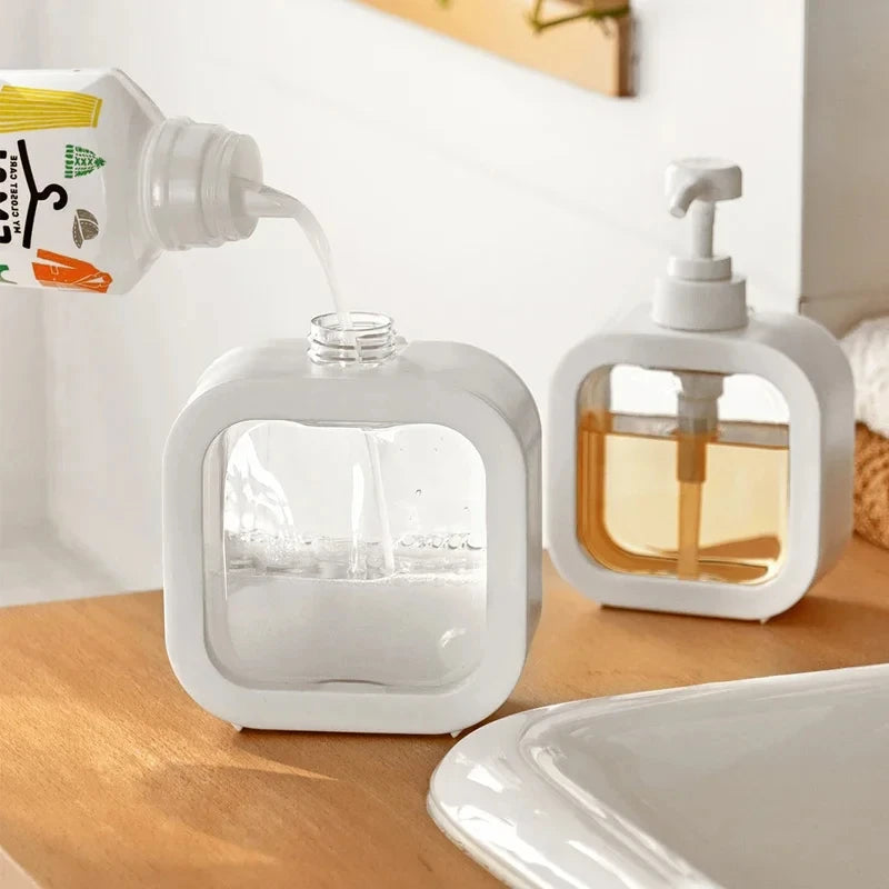 distributeur de savon rechargeable pour gel douche et lotion portable - vue 4 sur 7