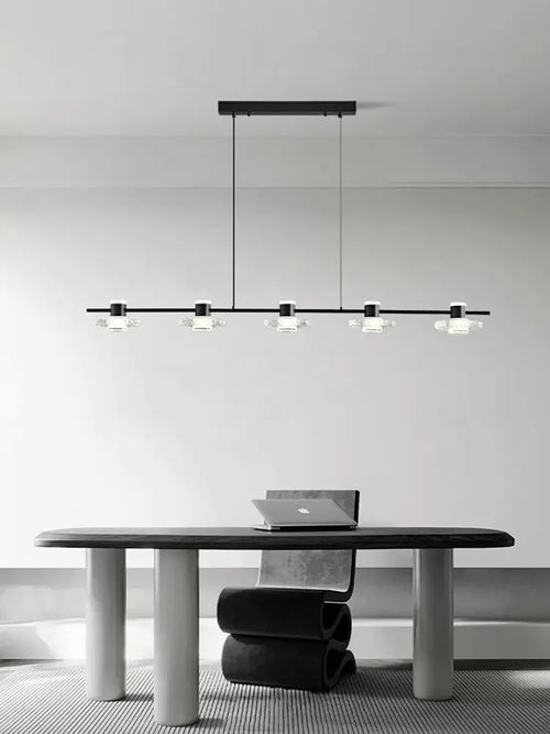 Minimalistische Pendelleuchte aus Messing für elegantes Licht - vue 2 sur 9