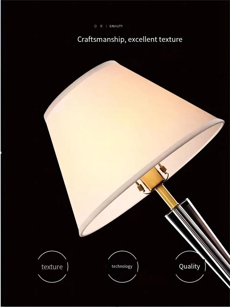 lampe de chevet en cristal tout cuivre de luxe européenne - vue 7 sur 7