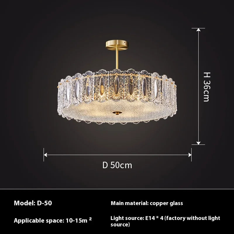 plafonnier moderne en cuivre et verre design créatif pour intérieur élégant - vue 9 sur 9