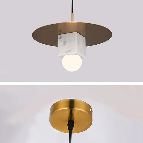 lustre en marbre naturel de luxe lumière led créative