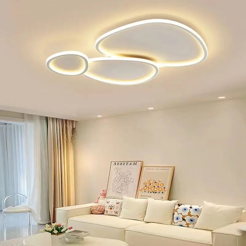 plafonnier nordic led rond luminaire d'éclairage décoratif intérieur - vue 4 sur 10