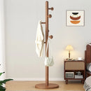 X&D Solid Wood Coat Rack, Floor Hanging Clothes Rack Simple Modern Bag Rack Bedroom Household Single Pole Vertical Drying Rack