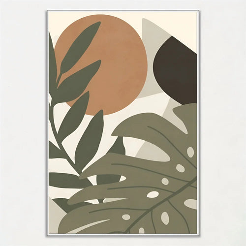 affiche artistique de feuilles de palmier pour décoration intérieure