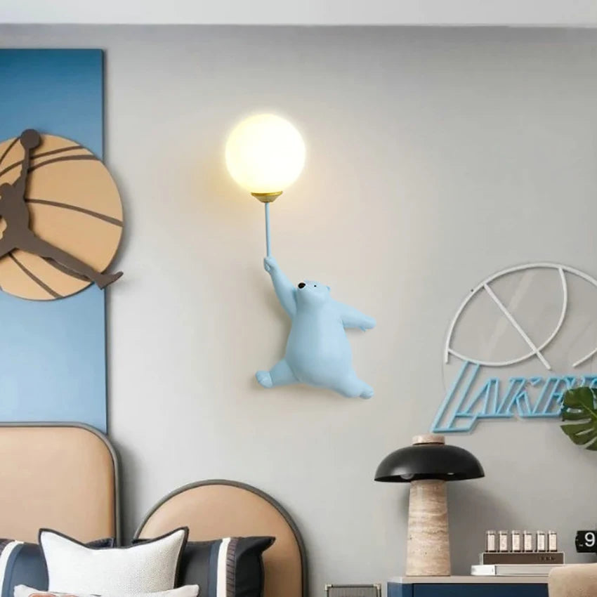 Applique murale LED ours créative - vue 5 sur 9