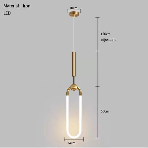 Moderne LED-Pendelleuchte Ellipse mit Höhenverstellung - vue 10 sur 12