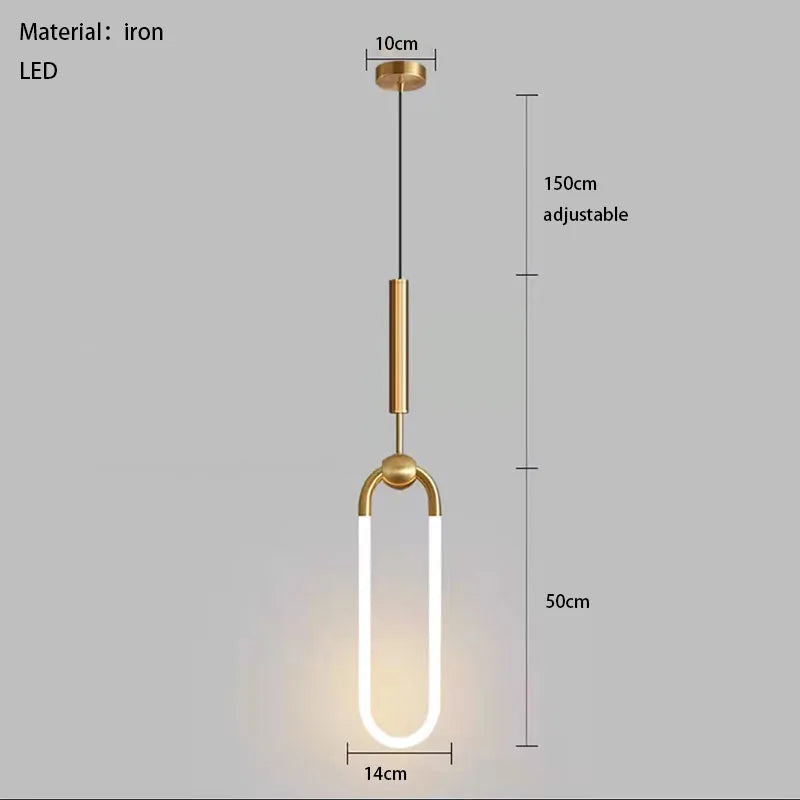 Moderne LED-Pendelleuchte Ellipse mit Höhenverstellung - vue 9 sur 12