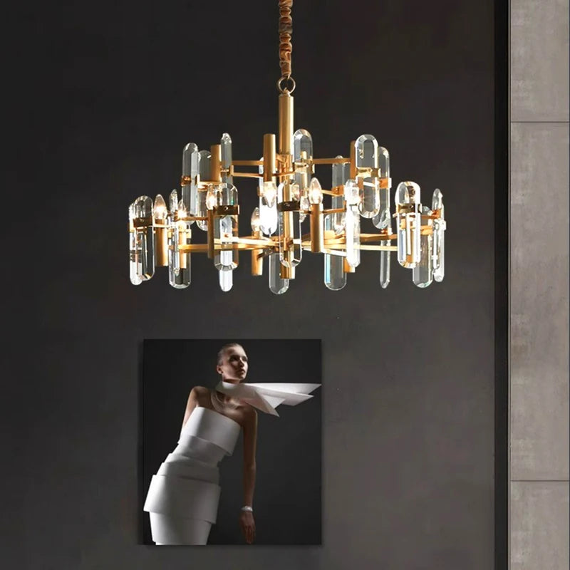 home decorationPendant lights, luxury crystal living room chandelier, dining room Pendant lamp, ceiling light, indoor lighting - vue 6 sur 12