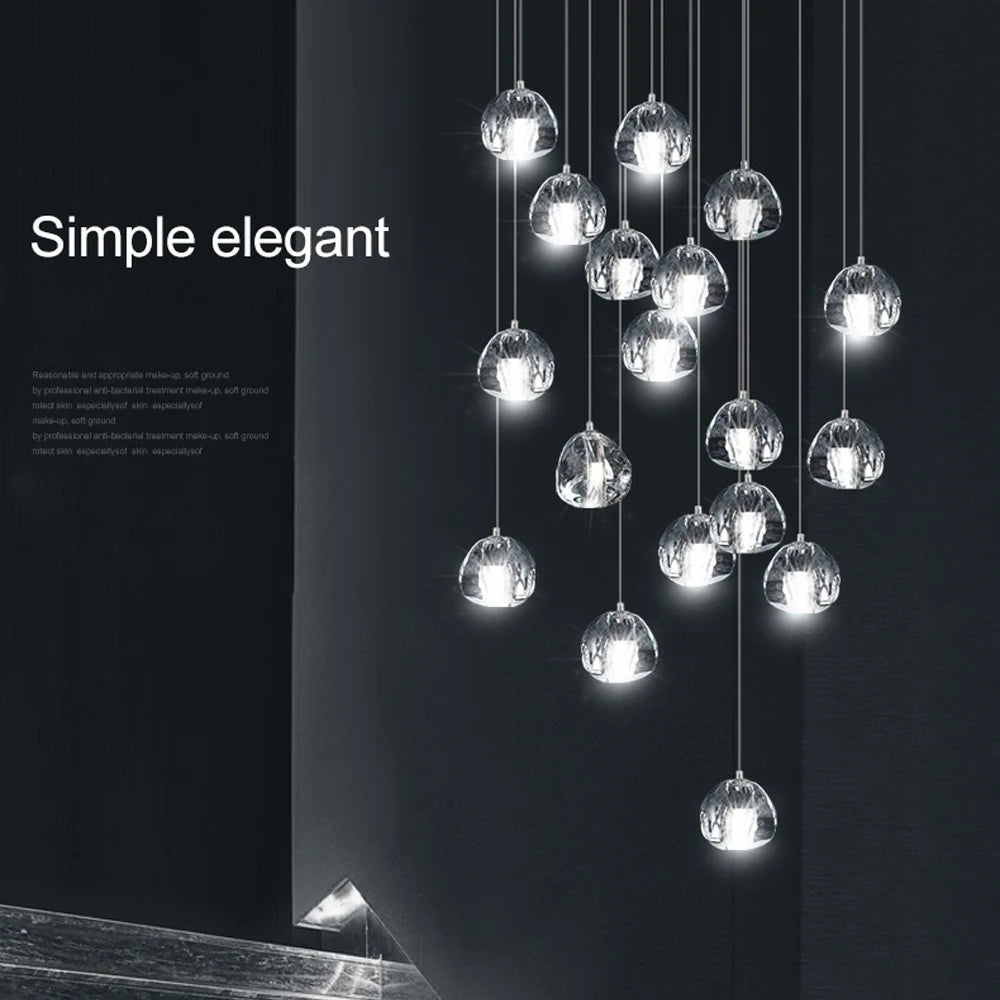 Moderne Kristall-Pendelleuchte für elegantes Licht - vue 3 sur 15