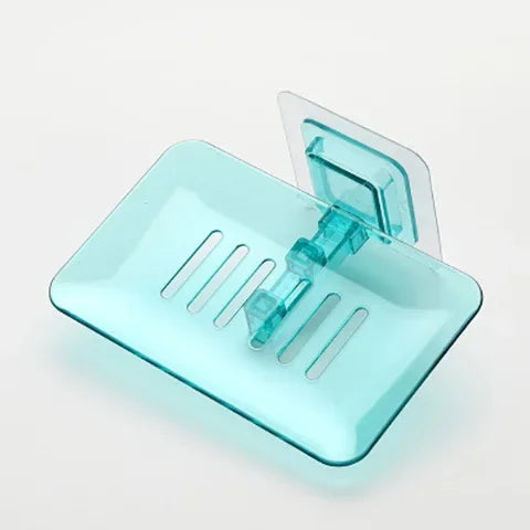 porte-savon mural auto-adhésif à double couche pour salle de bain - vue 8 sur 9
