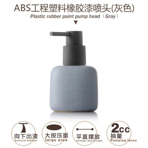 bouteille en céramique pour savon et gel douche portable