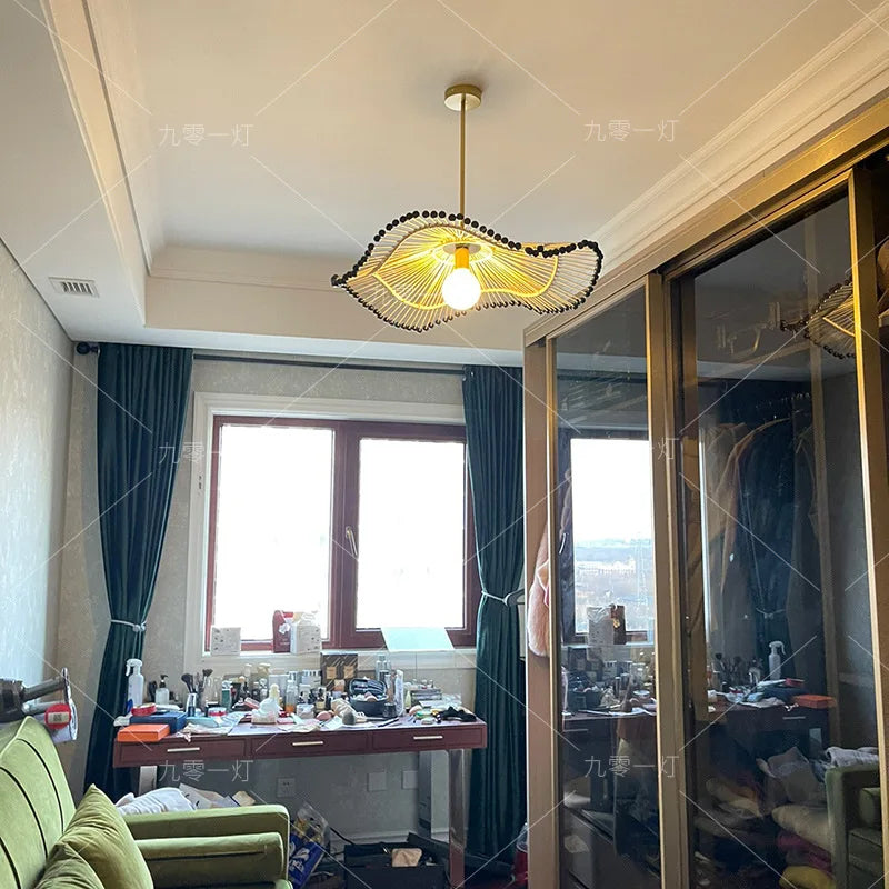 Suspension en rotin chinois - vue 4 sur 9
