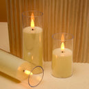 lot de 3 bougies led sans flamme pour mariage et décoration festive