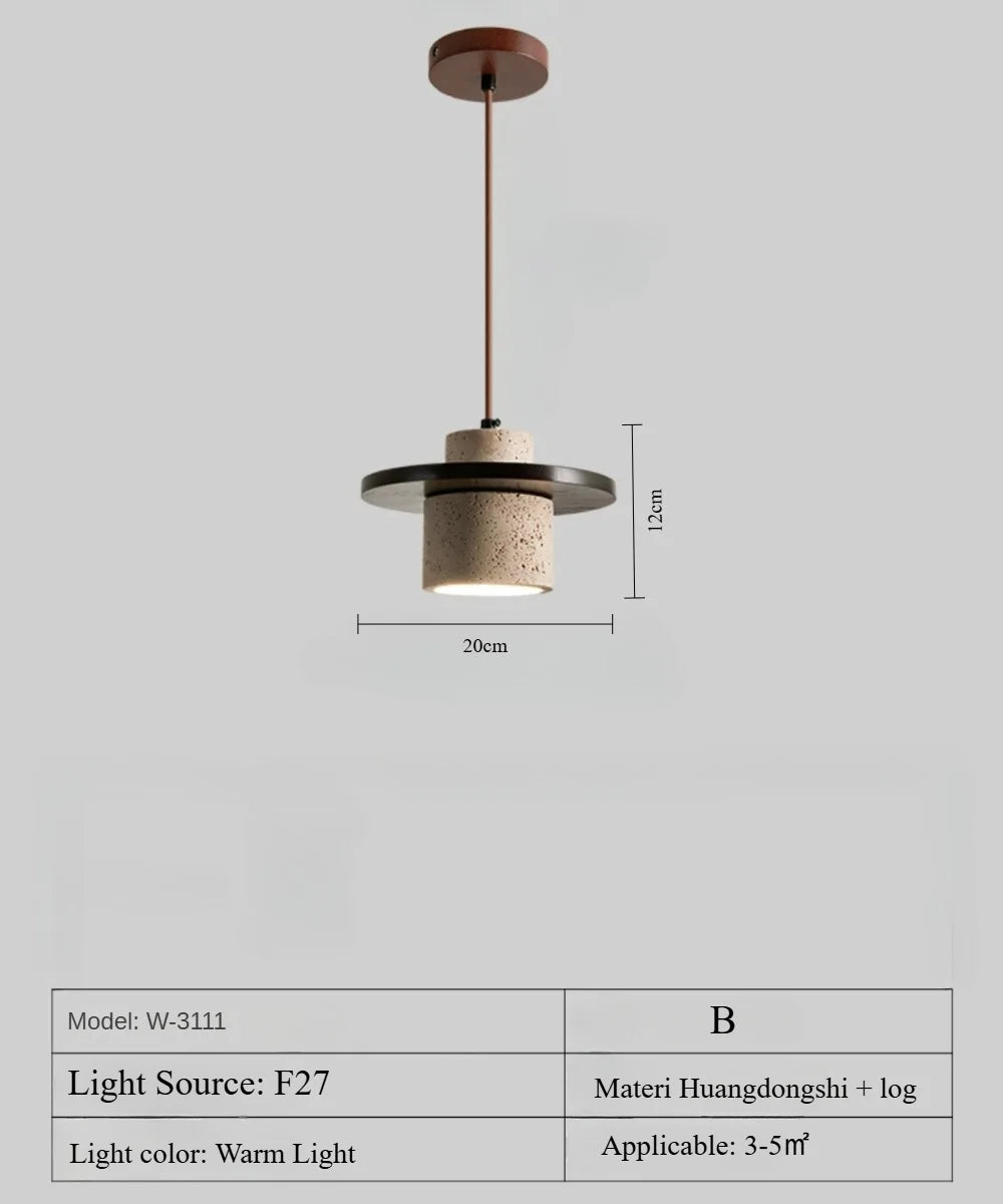 Vintage-Kronleuchter aus Stein mit LED für die Inneneinrichtung - vue 7 sur 7
