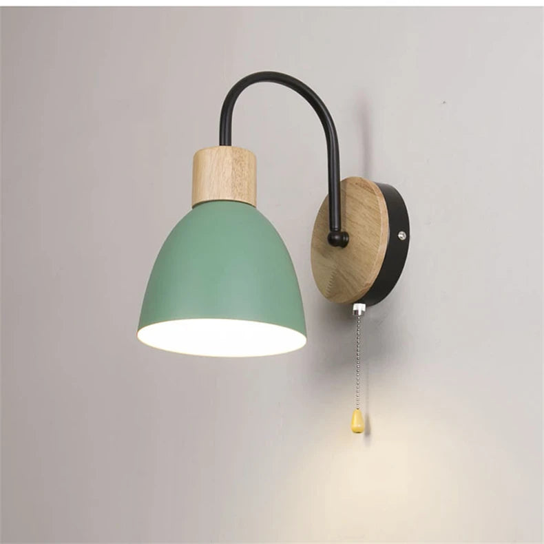 Moderne nordische Wandleuchte Macaron mit LED-Schalter für die Wohnungsdekoration - vue 18 sur 18