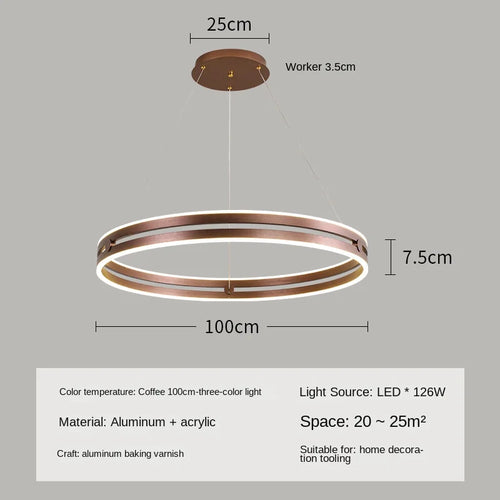 lustre circulaire moderne pour décoration intérieure créative et élégante - vue 12 sur 15