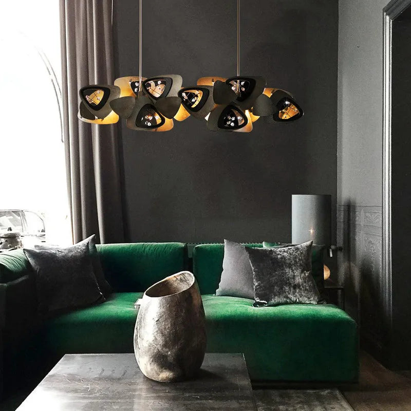 lustre postmoderne créatif coquille art suspendus luminaires - vue 4 sur 11