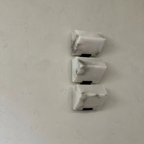 applique murale moderne en marbre avec lumières led