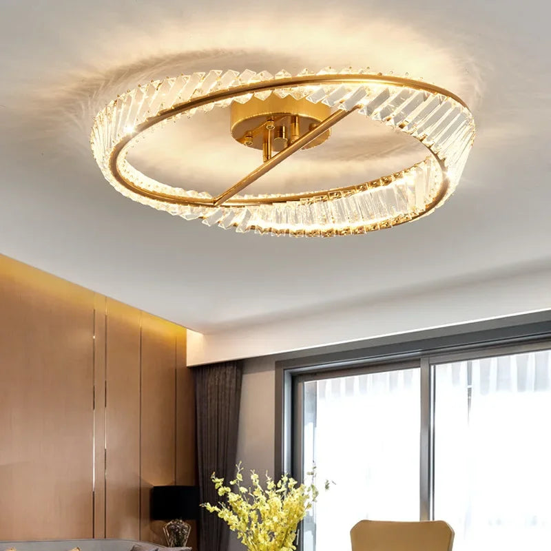 Plafonnier de luxe en cristal led pour intérieur - vue 2 sur 8