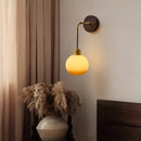 Walnut Wood Brass Gradient Glass Wall Light, Wall Sconce for Bedroom, Bedside, Living, Dining Room, Corridor aisle