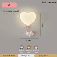 applique murale led romantique couronne coeur nuage pour enfants