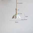 Design-Pendelleuchte LED Schmetterling Keramik und Holz