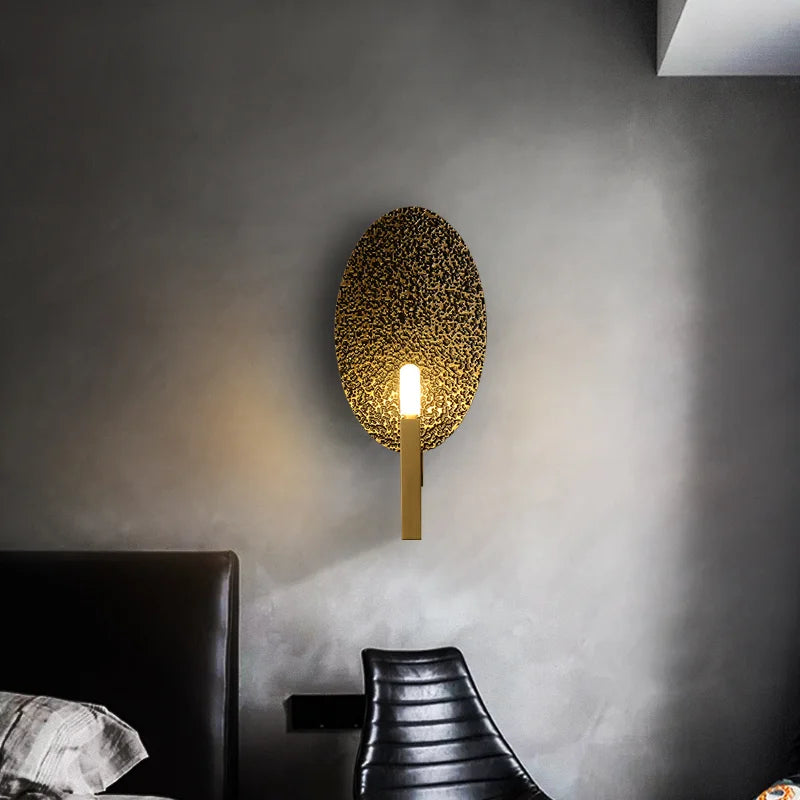 applique murale créative en cuivre style chandelier moderne avec led