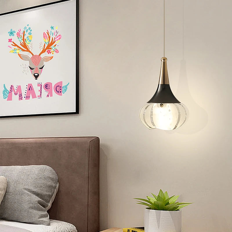 Luxuriöser Nachttisch-Kronleuchter aus Kristall mit Einzelkopf - vue 5 sur 11