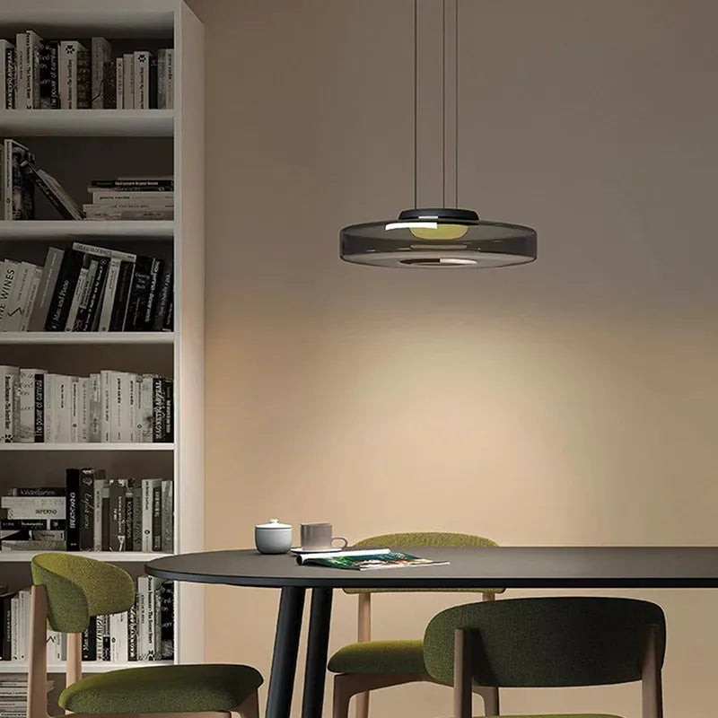suspension design danois bohème abat-jour en verre pour tables basses - vue 5 sur 24