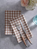 Serviette de table vichy coton style champetre 42cm