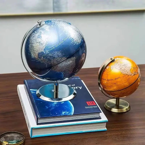 globe terrestre rétro anglais décoration éducative pour enfants et bureau - vue 4 sur 9