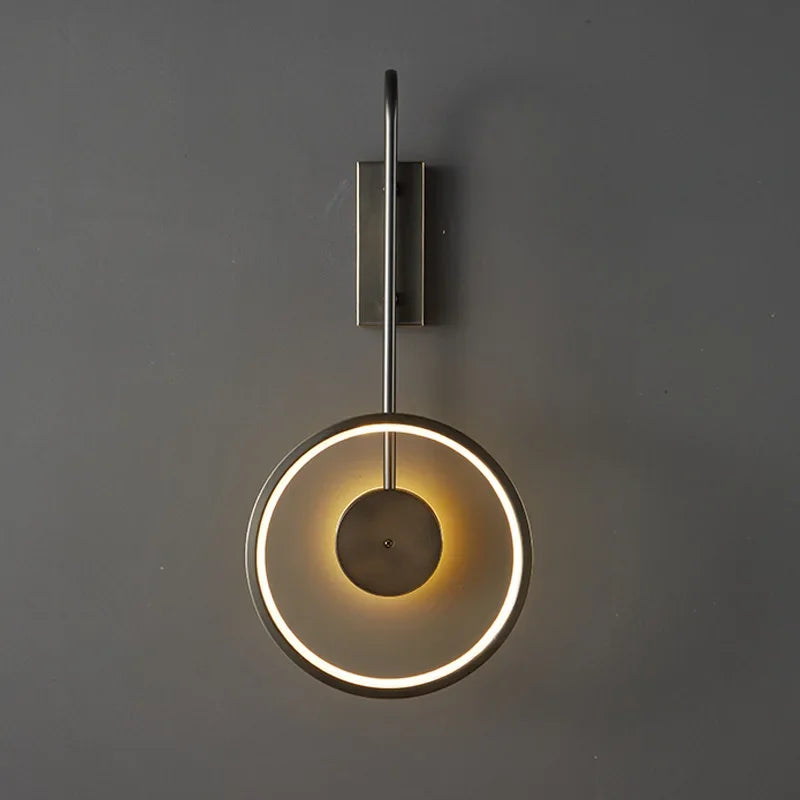 Light Luxury Bedroom Wall Light, Fashionable and Simple LED Living Room Background Wall Light, Bedside Lamp, Stair Light - vue 7 sur 8