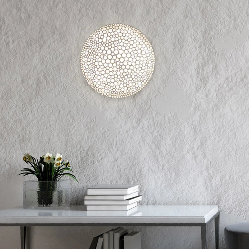Minimalistischer LED-Deckenleuchte mit Wabendesign für kreative Dekoration - vue 4 sur 12