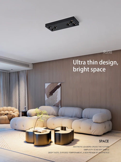 LED-Spot BRGT COB Aufbau aus Aluminium für modernes Interieur - vue 3 sur 8